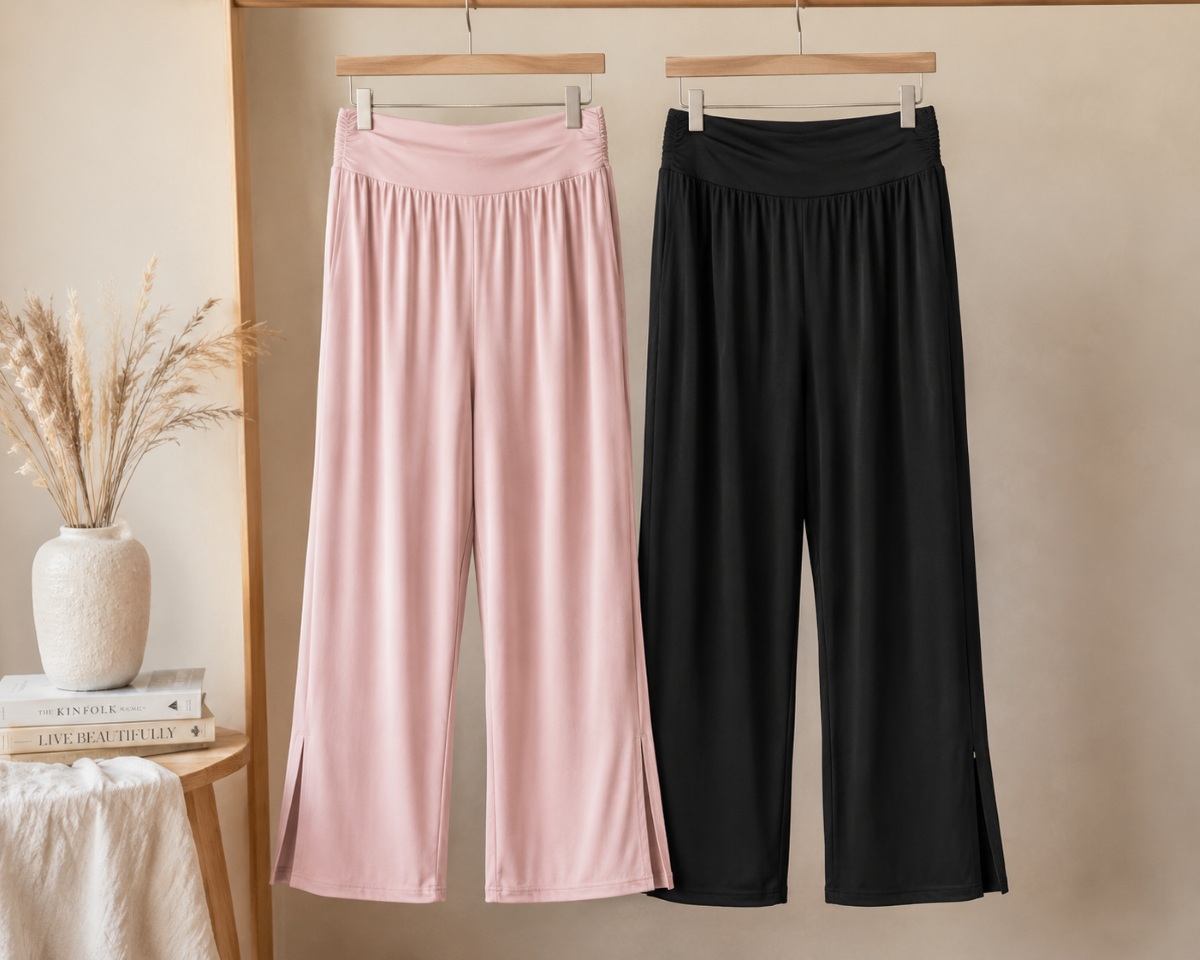 Preemium Lenzing™ modaalist vabaaja püksid Soft Flow Pink M-2XL - Pilt 8