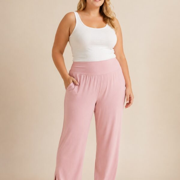 Preemium Lenzing™ modaalist vabaaja püksid Soft Flow Pink M-2XL