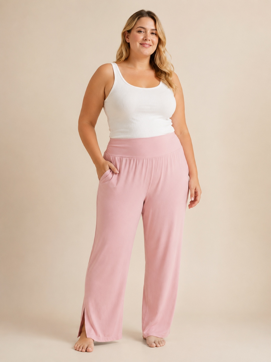 Preemium Lenzing™ modaalist vabaaja püksid Soft Flow Pink M-2XL